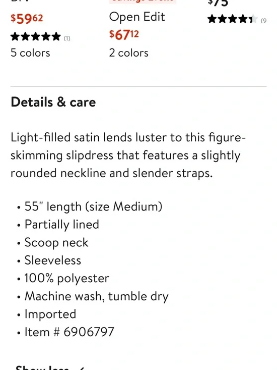 Open Edit Elegant Floral Satin Slip Dress NWT Size Large - Picture 11 of 11